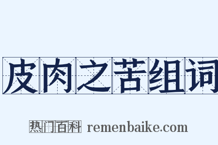 皮肉之苦组词是什么意思的图片